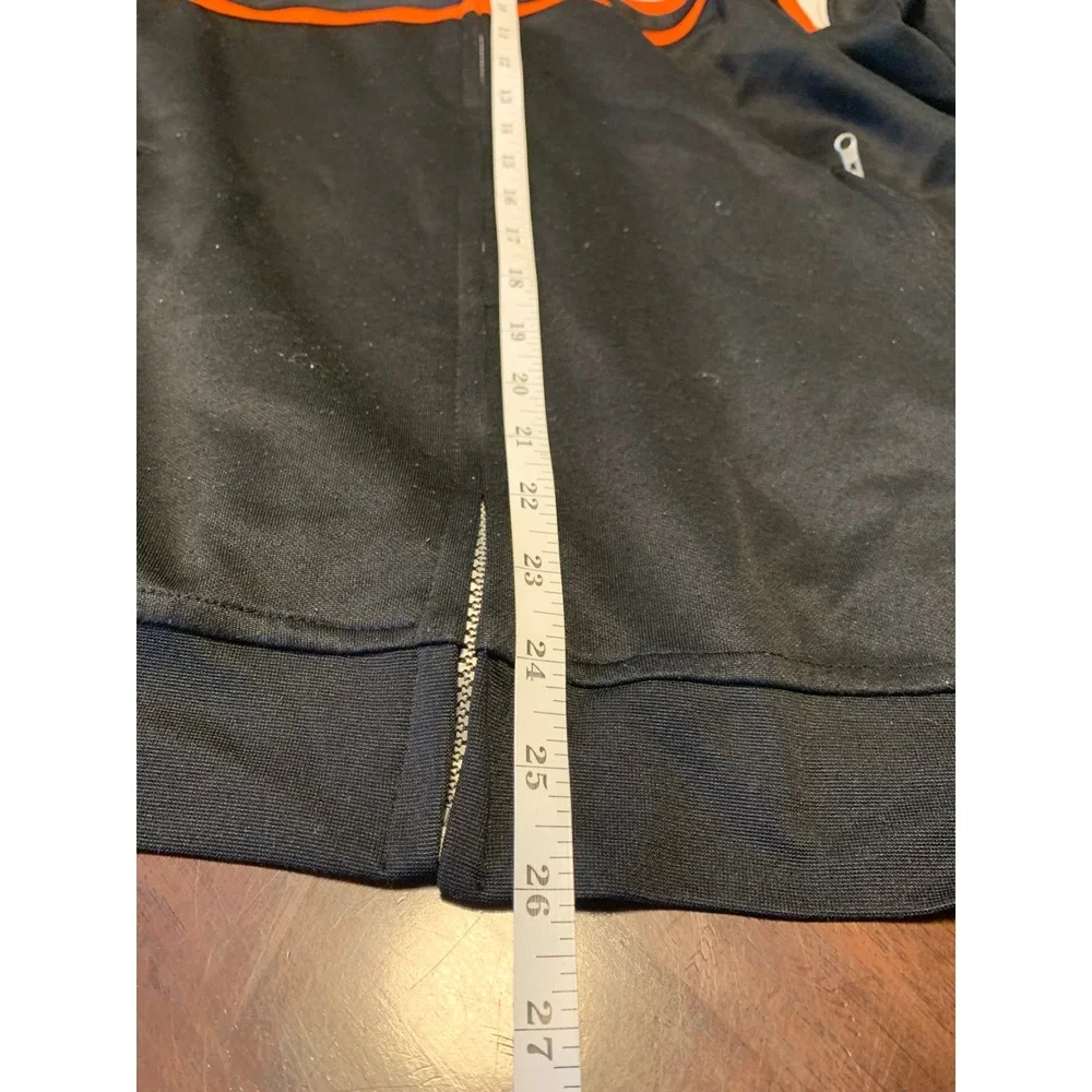 Harley-Davidson Zip Up Track Jacket Black Orange White Logo Size L 16/18
